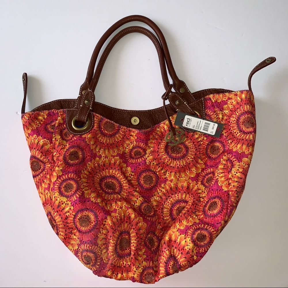 Marc Ecko  Red Orange Boho Chic Bag Boho Summer Travel